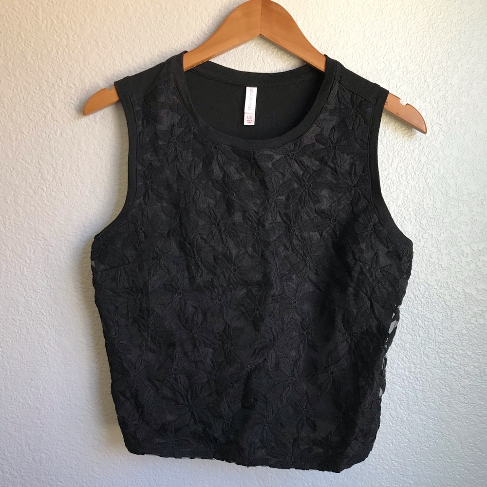 Black floral top
